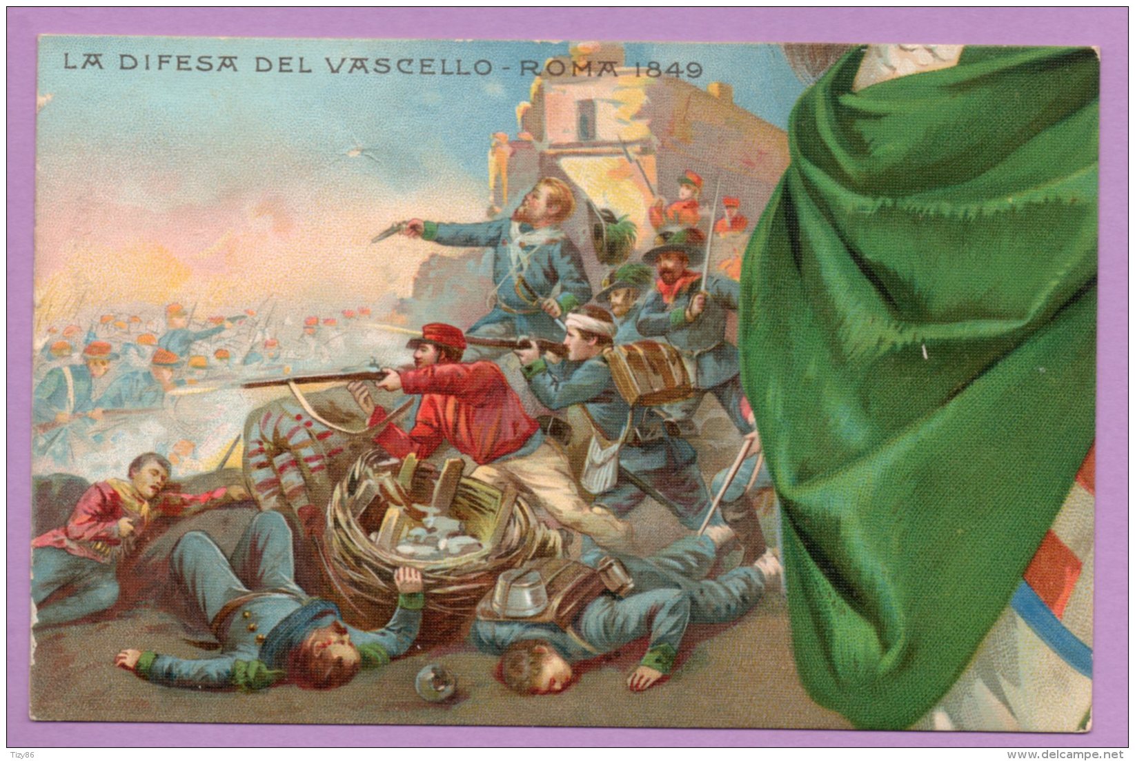 50° Anniversario Della Proclamazione Del Regno D'Italia - La Difesa Del Vascello, Roma 1849 - Otros & Sin Clasificación