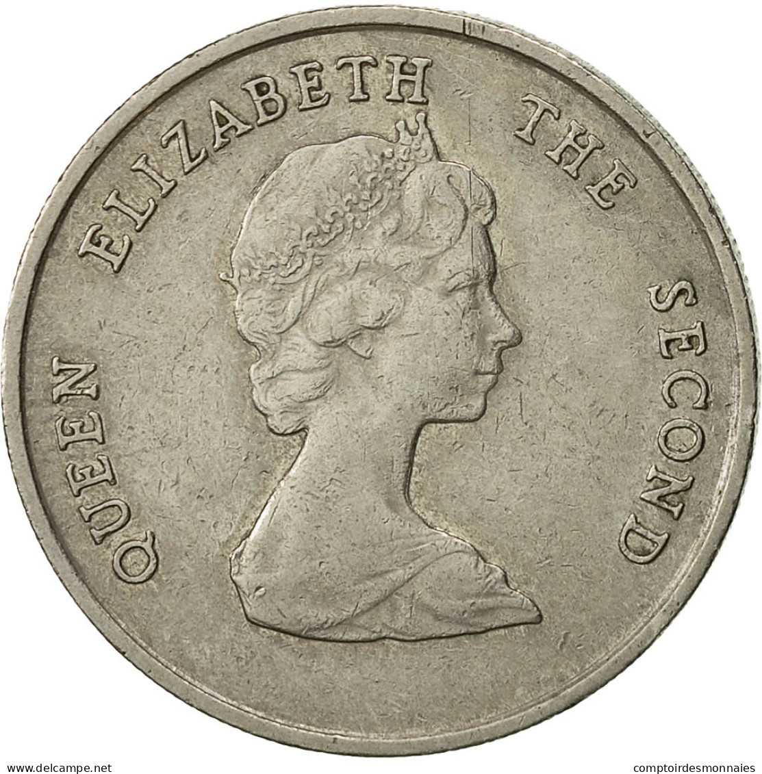 Monnaie, Etats Des Caraibes Orientales, Elizabeth II, 25 Cents, 1989, TTB - Territoires Britanniques Des Caraïbes