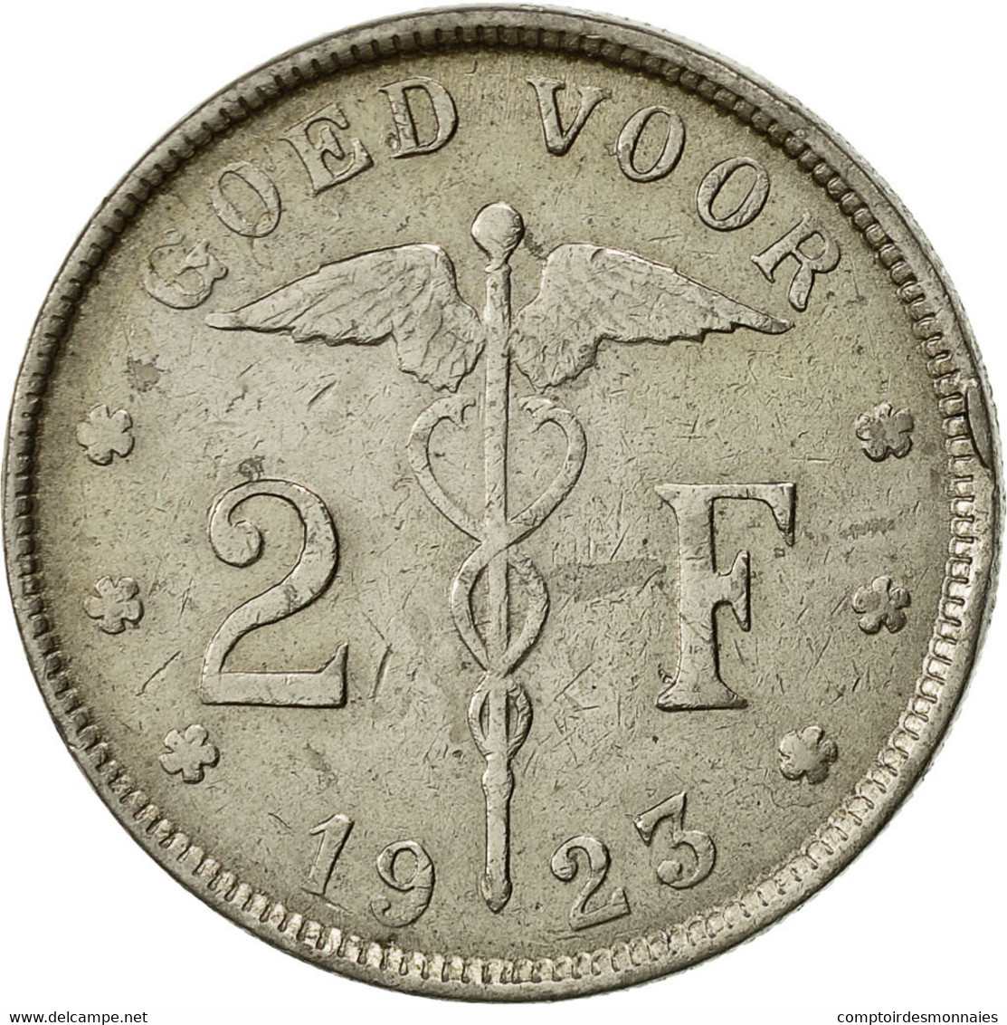 Monnaie, Belgique, 2 Francs, 2 Frank, 1923, TB, Nickel, KM:92 - 2 Francos