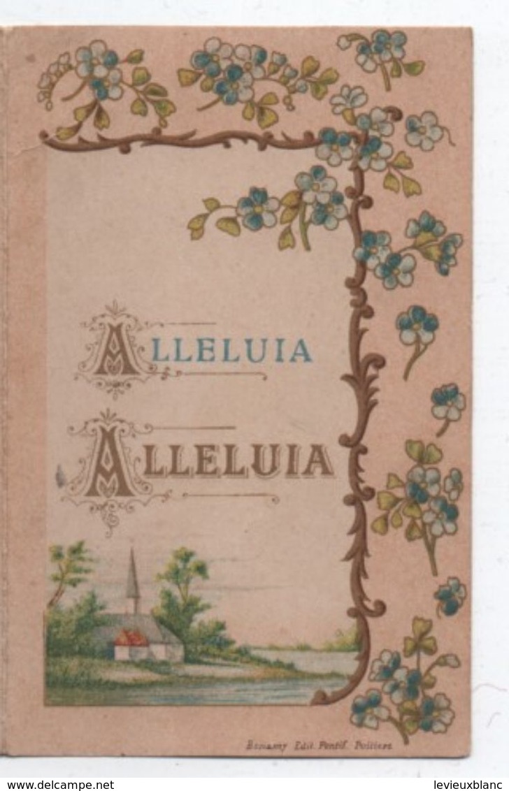 Image Religieuse/à Deux Volets ( 4 Pages )/Alleluia Alleluia/ Bonamy /POITIERS /vers 1890            IMPI13 - Images Religieuses