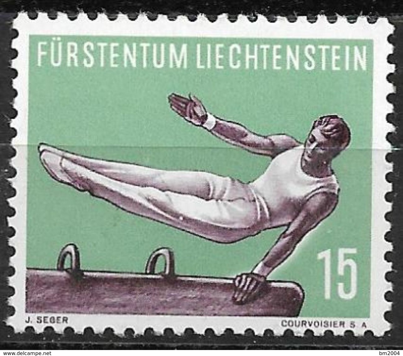 1957 Liechtenstein Mi.354 **MNH . Sport Turnen Am Seitpferd - Neufs