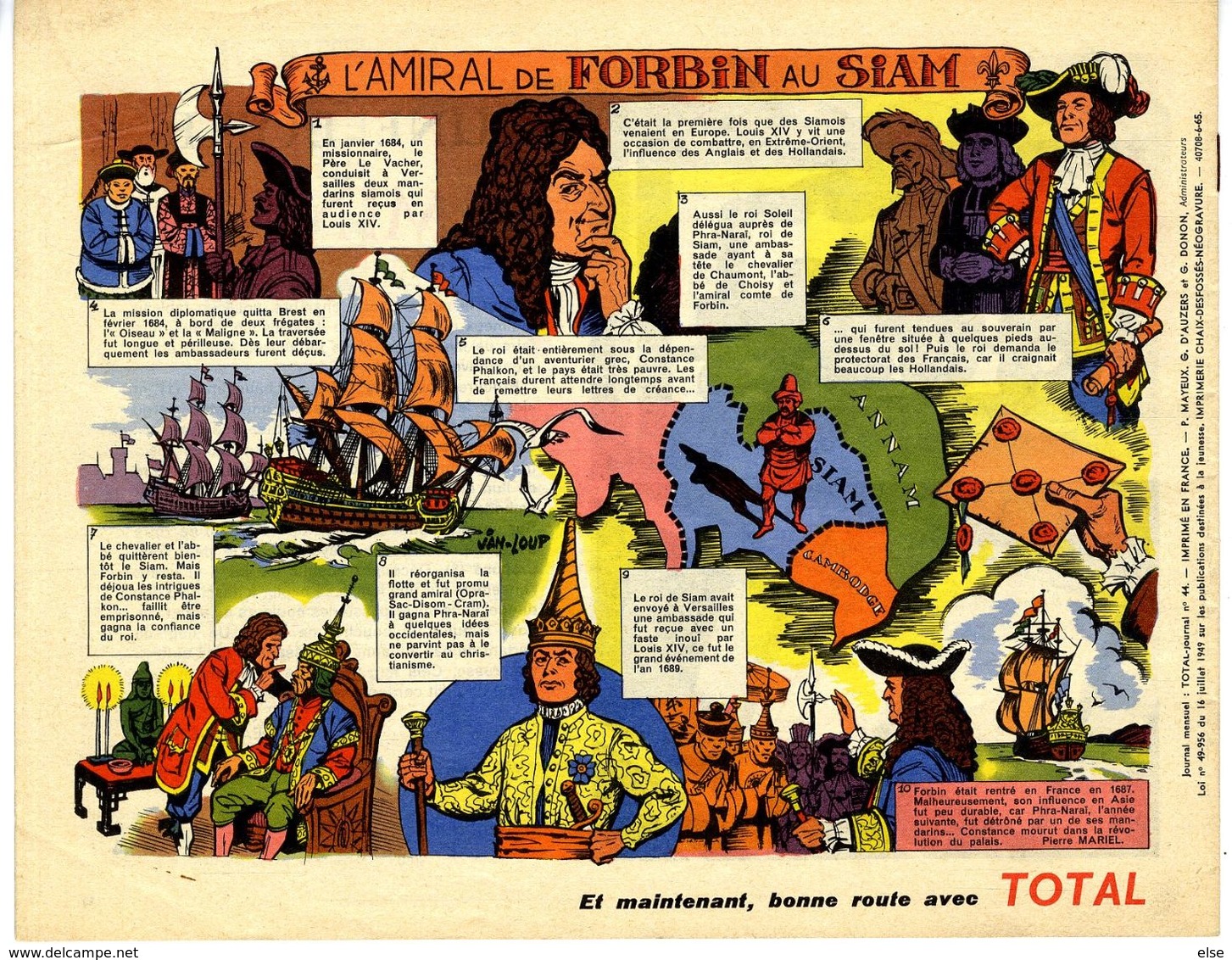 TOTAL JOURNAL 1965 N°44   LES CHEVAUX DE CIRQUE L ELEPHANT  ANIMAL INTELLIGENT  ETC ... 15  PAGES - Altri & Non Classificati