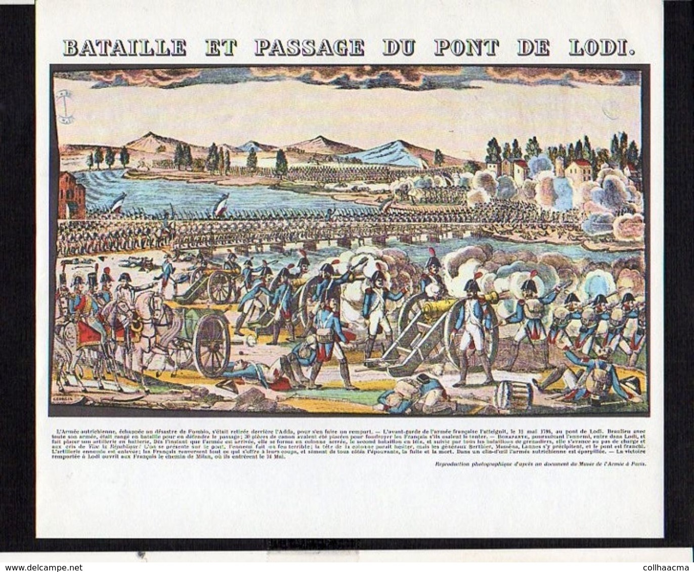 Publicité Pharmaceutique / Militaria Militaire / Série Napoléon Bonaparte / Bataille Et Passage Du Pont De Lodi - History