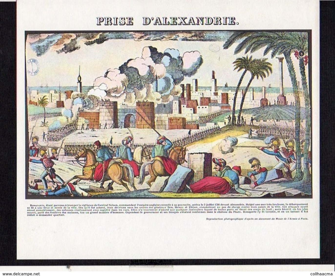 Publicité Pharmaceutique / Militaria Militaire / Série Napoléon Bonaparte / Prise D'Alexandrie - Geschiedenis