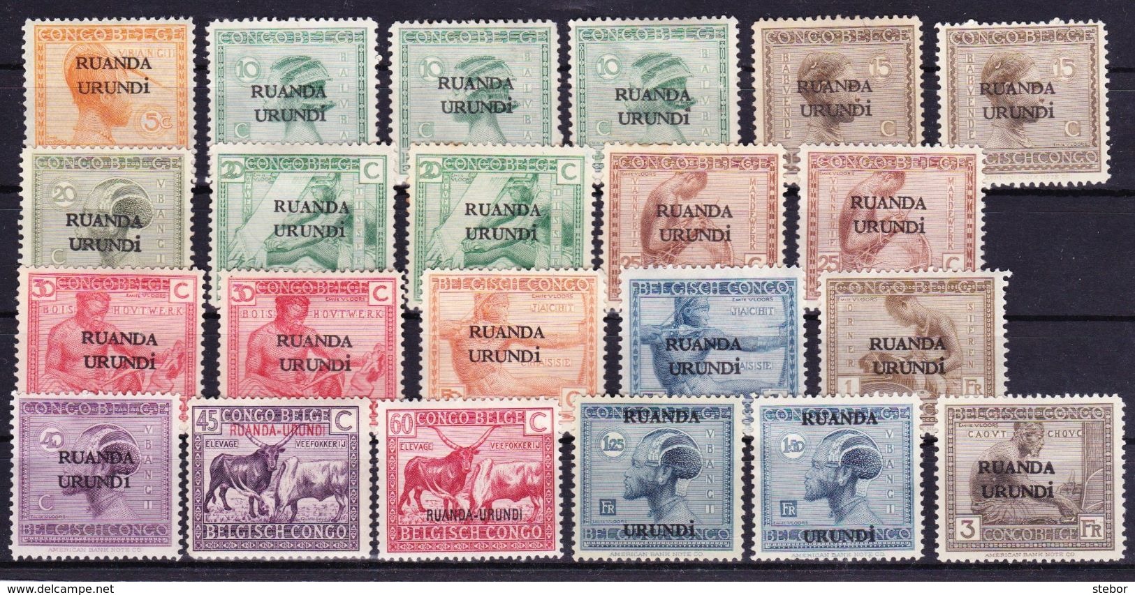 Ruanda-Urundi Kleine Verzameling 1924 *, Zeer Mooi Lot K785 - Collections (sans Albums)