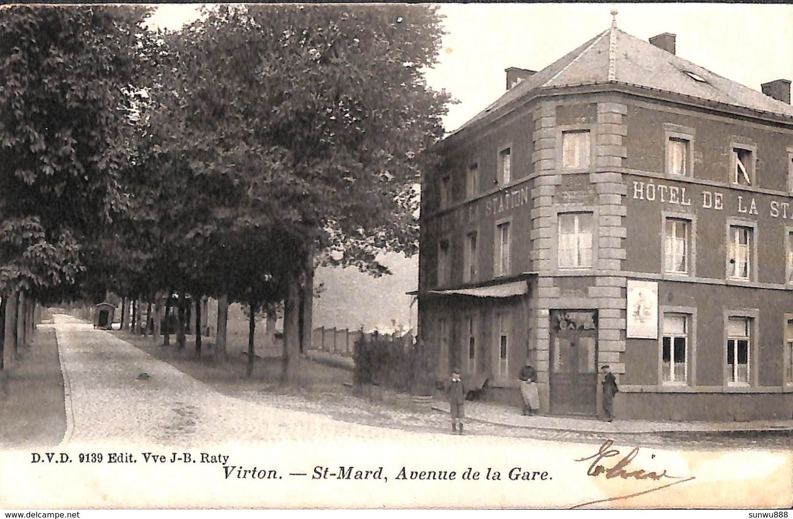 Virton - St Mard, Avenue De La Gare (DVD, Animée, Hôtel De La Station, 1903) - Virton