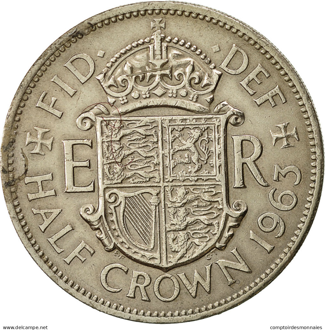 Monnaie, Grande-Bretagne, Elizabeth II, 1/2 Crown, 1963, TB, Copper-nickel - K. 1/2 Crown