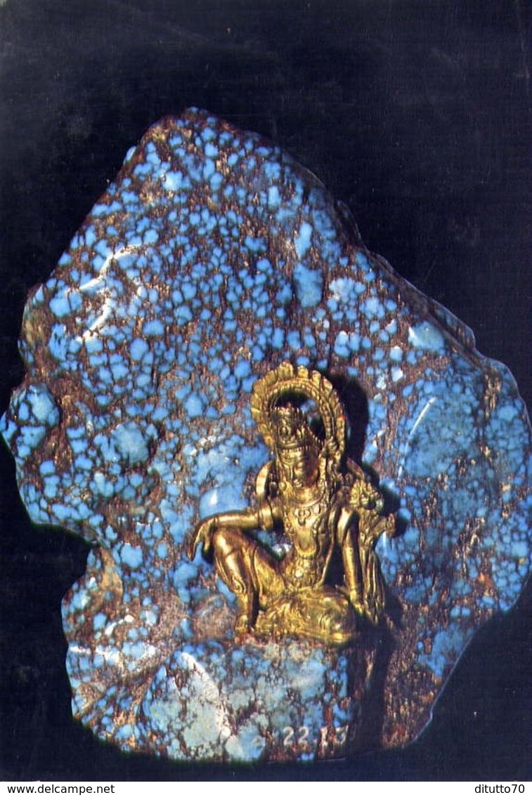 Bombay - Prince Of Wales Museum - Avalokitesvara - Bronze Set In A Fragment Of Turquoise - Formato Grande Viaggiata Manc - India