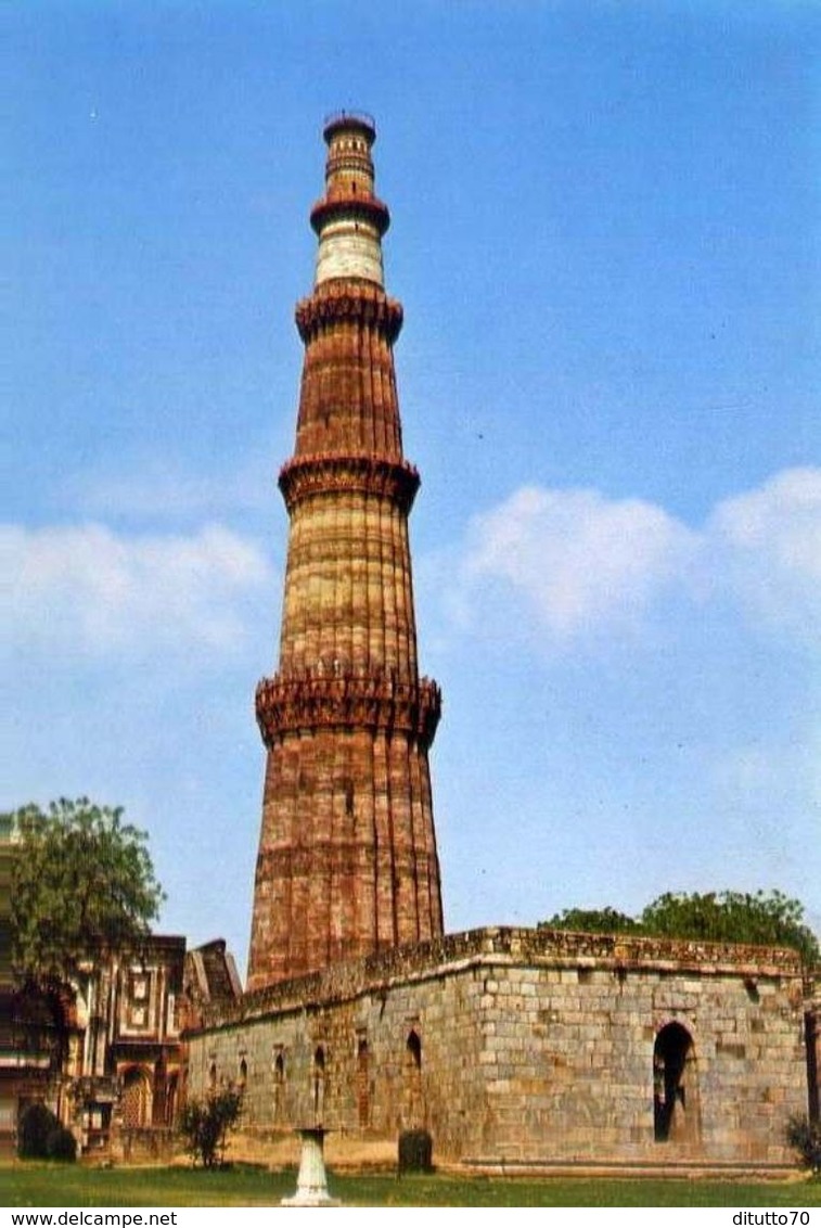 Delhi - The Qutb Minar - Begun In 1199 - Formato Grande Non Viaggiata - E 3 - India