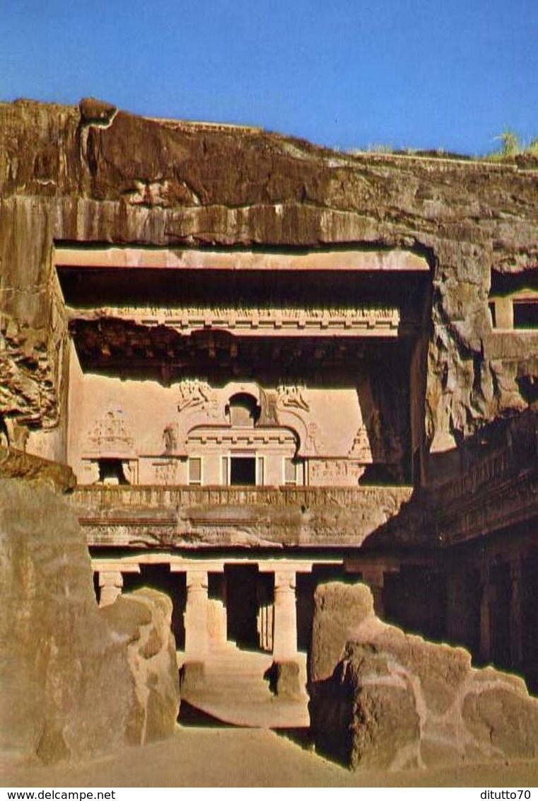 Ellora - General View Of The Cave - Formato Grande Non Viaggiata – E 3 - India