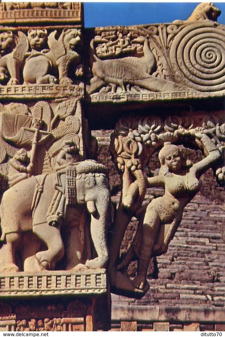 Sanchi - A Yakshi - Bracket Figurs On The Eastem Gateway - Formato Grande Non Viaggiata – E 3 - India