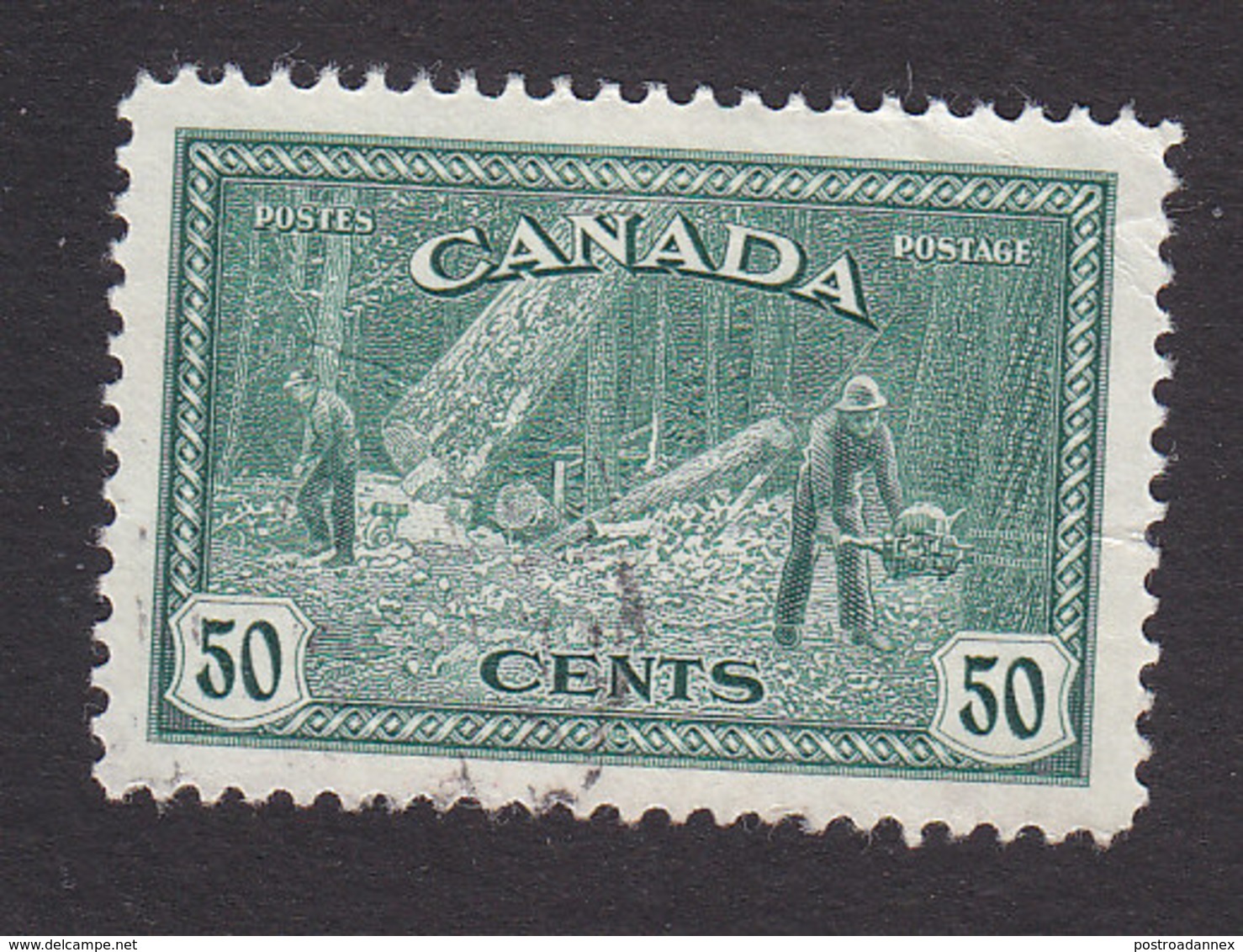 Canada, Scott #272, Used, Logging, Issued 1946 - Used Stamps