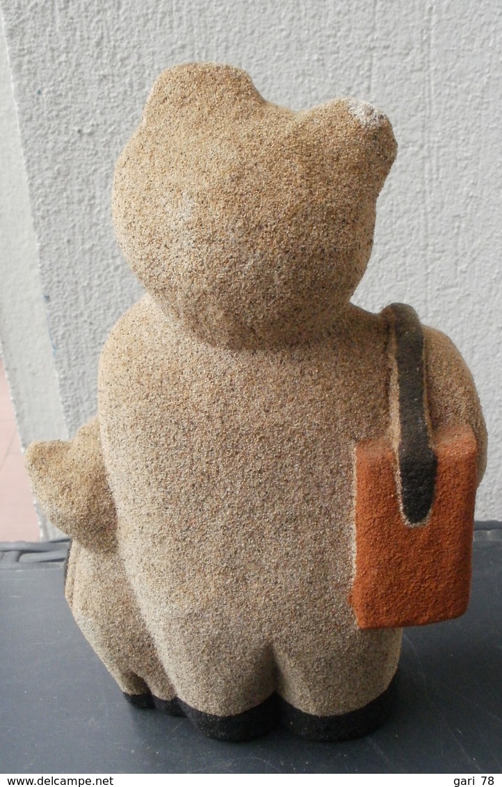 CHAT  Décoratif Et Son Enfant, Aspect Granité Hauteur 21 Cm - - Gatos