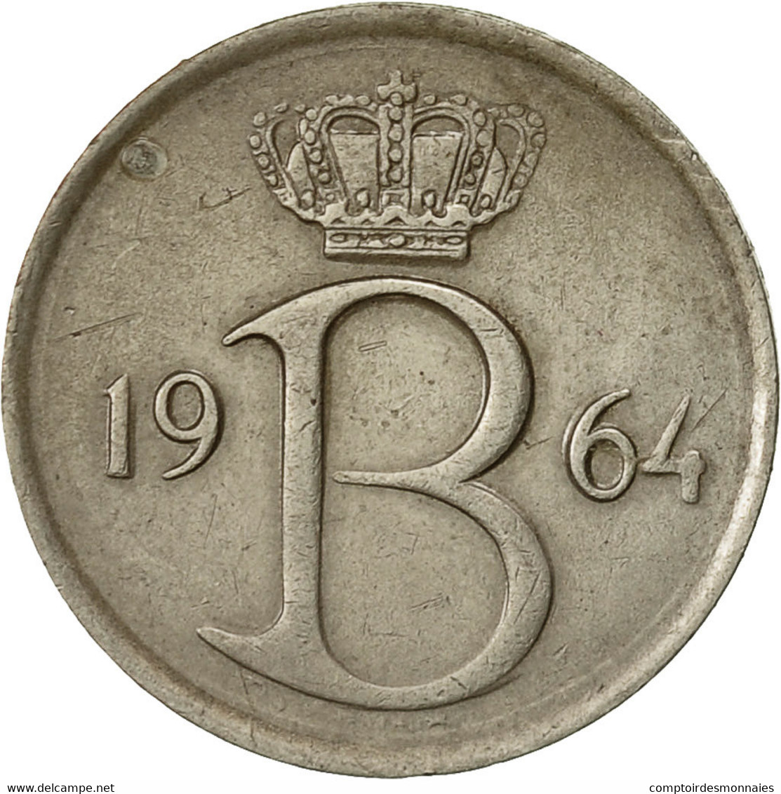 Monnaie, Belgique, 25 Centimes, 1964, Bruxelles, TTB, Copper-nickel, KM:154.1 - 25 Centimes