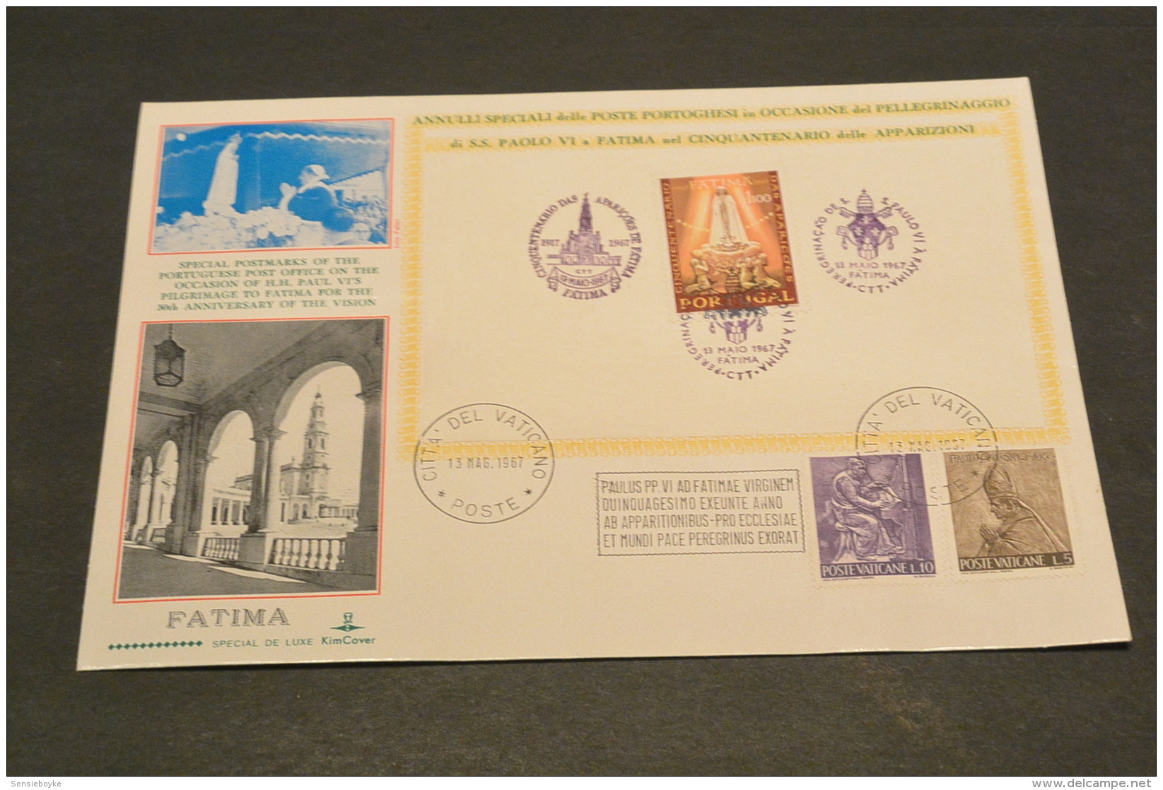 FC559-  Special De Luxe  KimCover -Paulus P.P. VI  -Vatican City 1967 - A Portugal - Fatima - Non-normalised Shipment - Papes