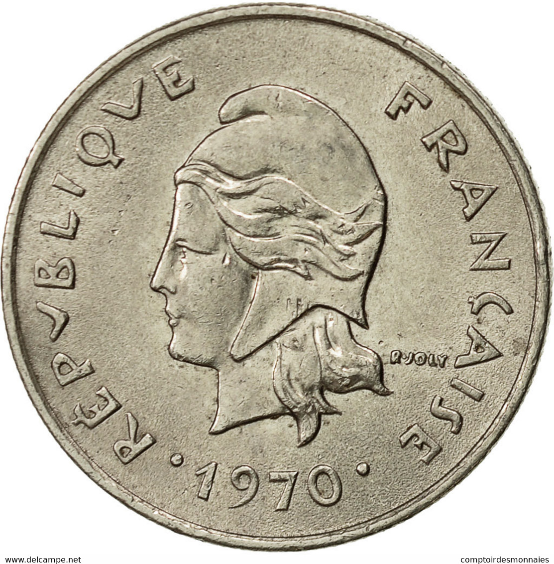 Nouvelle-Calédonie, 10 Francs, 1970, Paris, TTB+, Nickel, KM:5 - Neu-Kaledonien