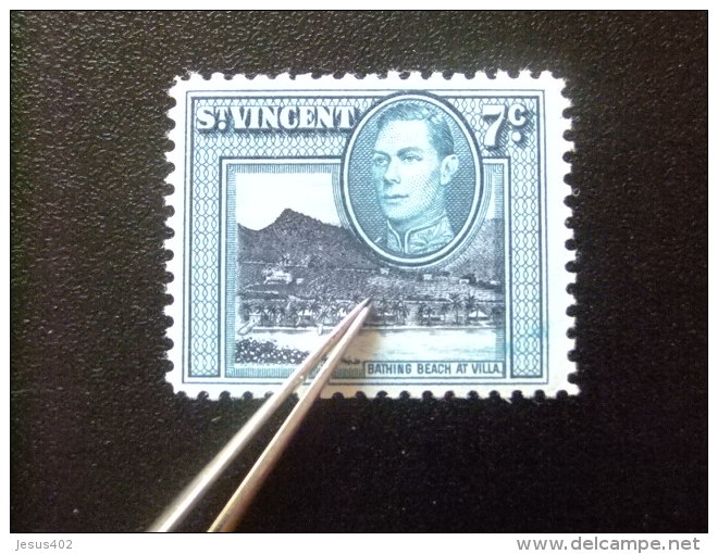 ST. VINCENT SAINT VINCENT 1949 GEORGE VI  Plage De Villa Yvert 146 * MH - SG N 170 * MH - St.Vincent (...-1979)