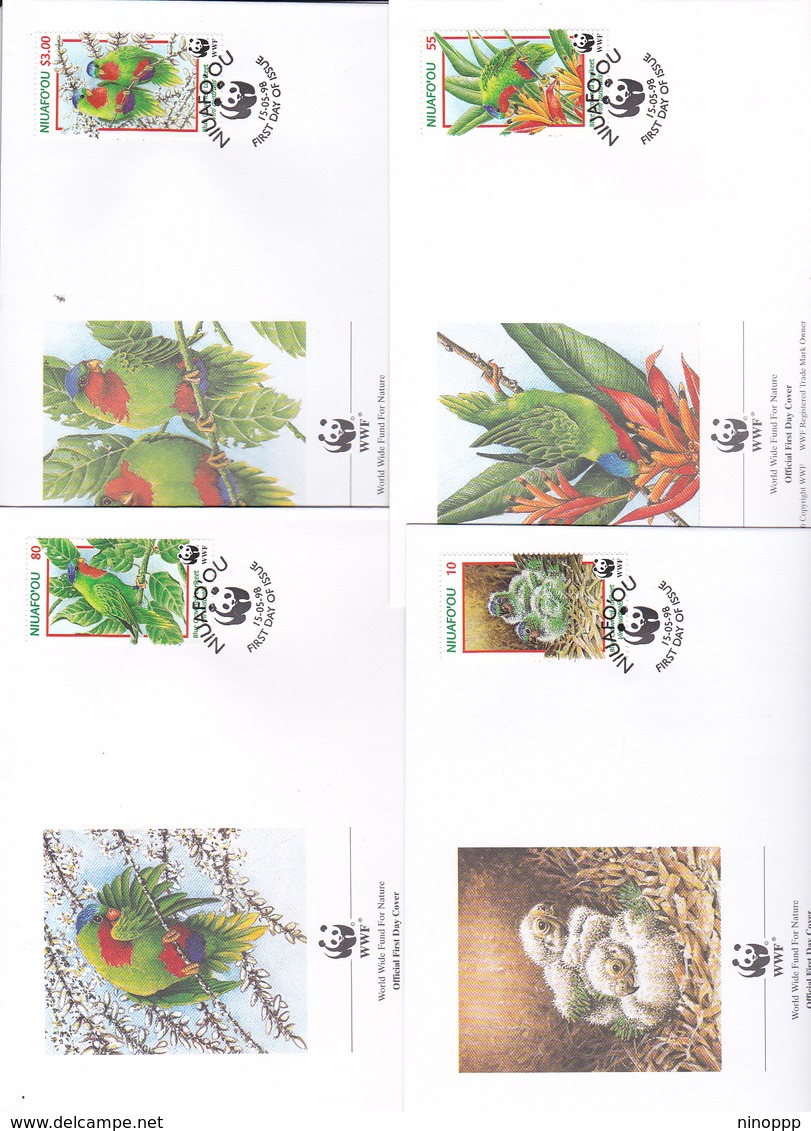 World Wide Fund For Nature 1998 Niuafo'ou Set 4 Official First Day Covers - FDC