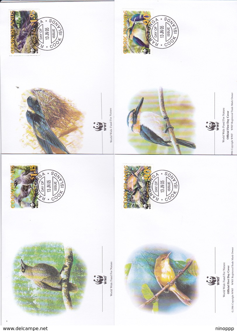 World Wide Fund For Nature 2005 Cook Islands.Suwarroo Set 4 Official First Day Covers - FDC