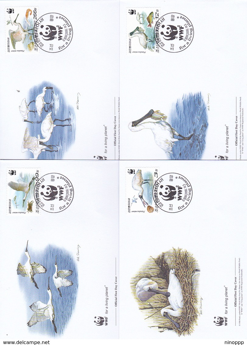 World Wide Fund For Nature 2009 Korea Set 4 Official First Day Covers - FDC