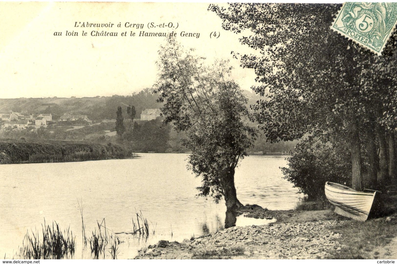 Dépt 95 - CERGY - L'Abreuvoir De Cergy - Au Loin Le Château Et Le Hameau De Gency - Cergy Pontoise