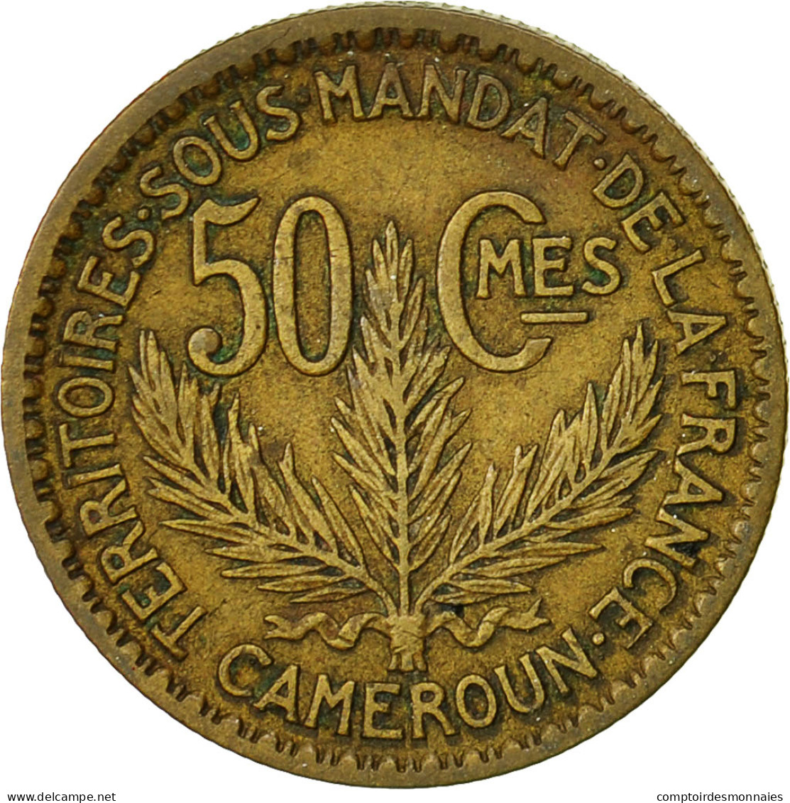 Cameroun, 50 Centimes, 1924, Paris, TTB, Aluminum-Bronze, KM:1 - Cameroun