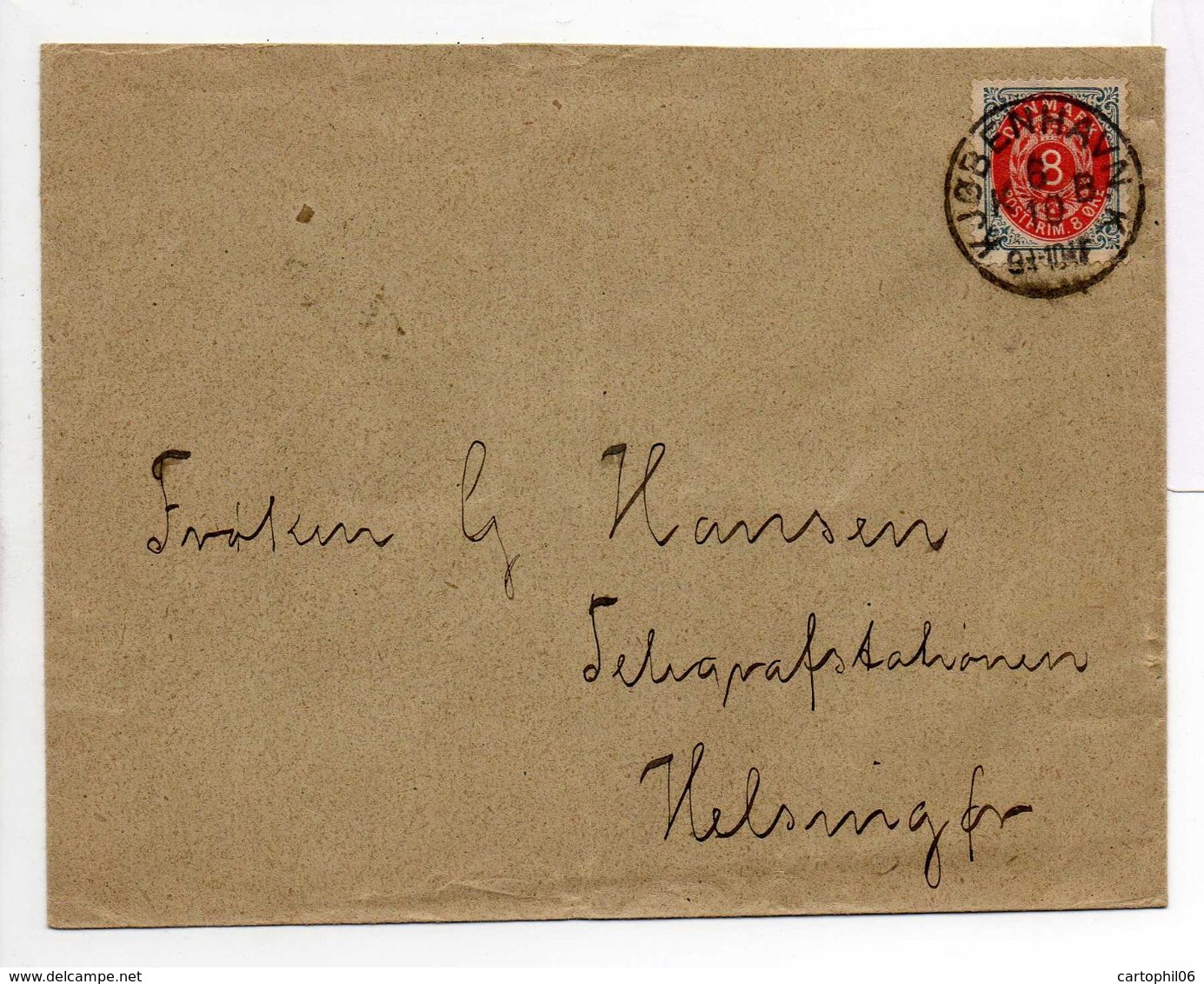 - Lettre KJØBENHAVN (Copenhague) Pour Helsingør (Elseneur) 6.10.1892 - A ETUDIER - - Lettres & Documents