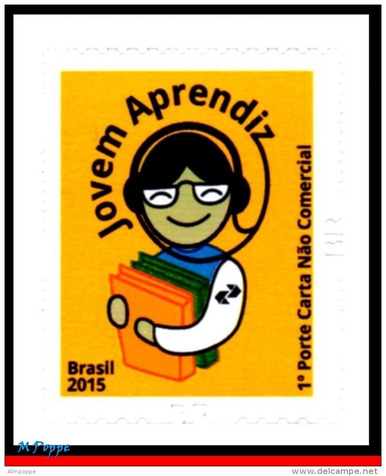 Ref. BR-3308-09+B BRAZIL 2015 ENVIRONMENT, SUSTAINABILITY ISSUE,, APPRENTICE & REDUCTION OF CO2, MNH+BROCHURE 2V Sc# 3 - Nuevos