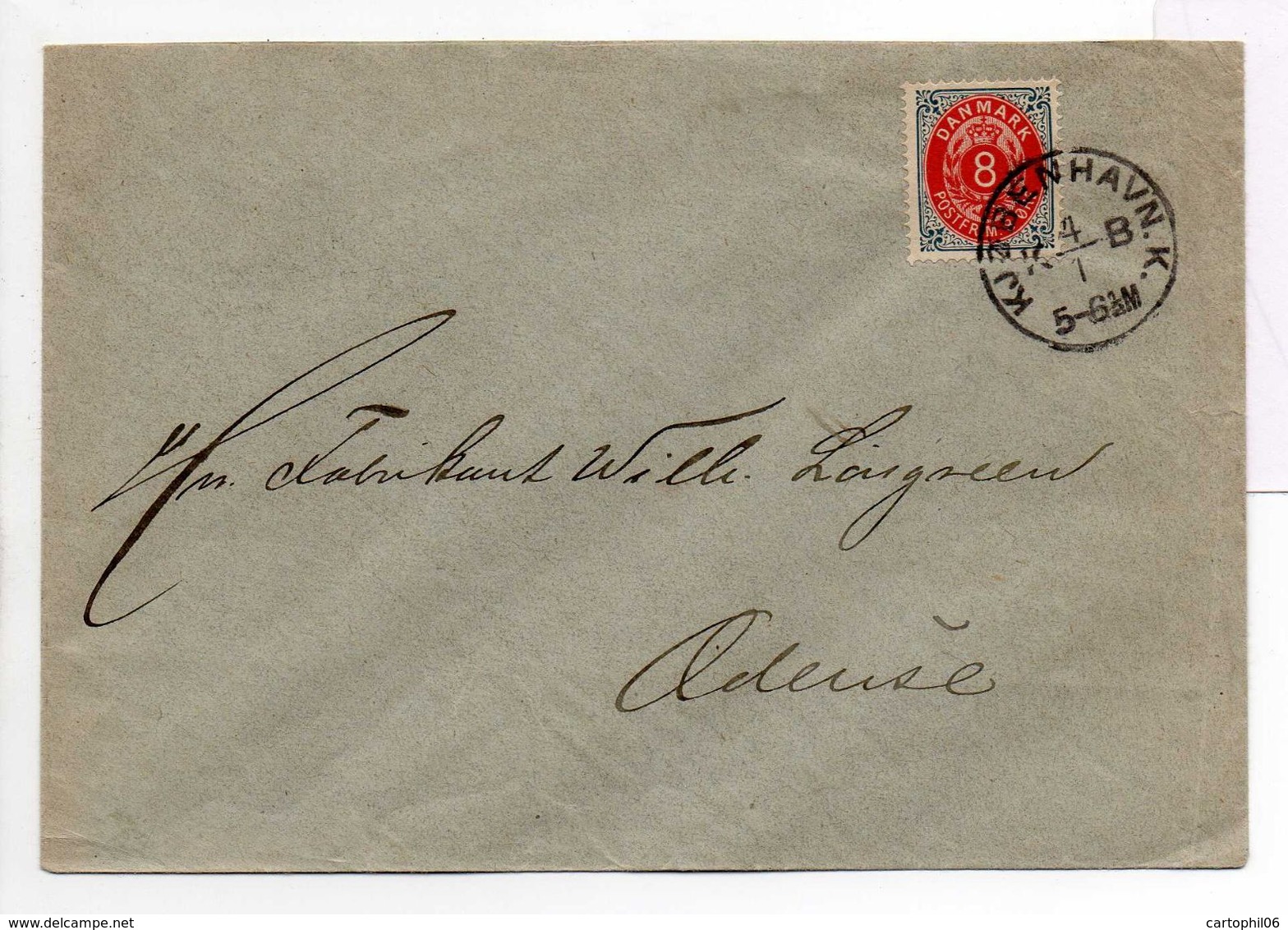 - Lettre KJØBENHAVN (Copenhague) Pour Odense 4.1.1895 - A ETUDIER - - Lettres & Documents
