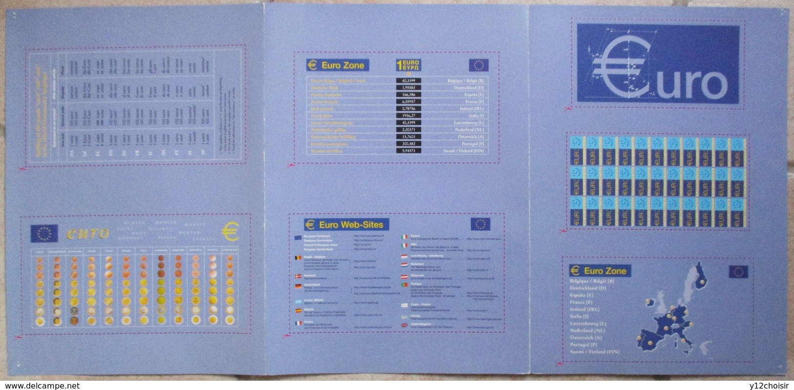 FASCICULE EURO AVEC BILLETS SPECIMEN DETACHABLES - Autres & Non Classés