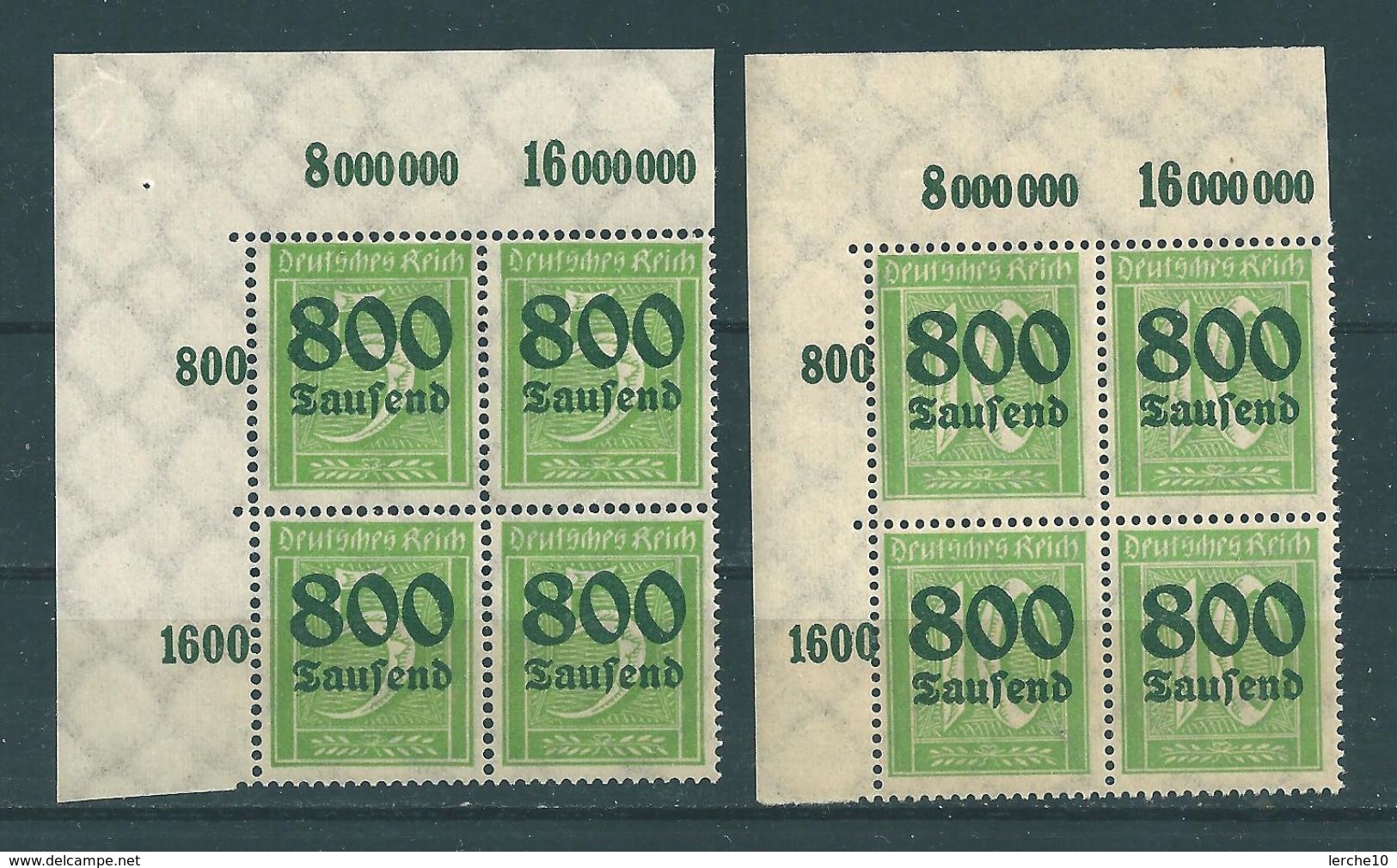 MiNr. 301 + 302 ** Oberrand Bogenecken - Ungebraucht