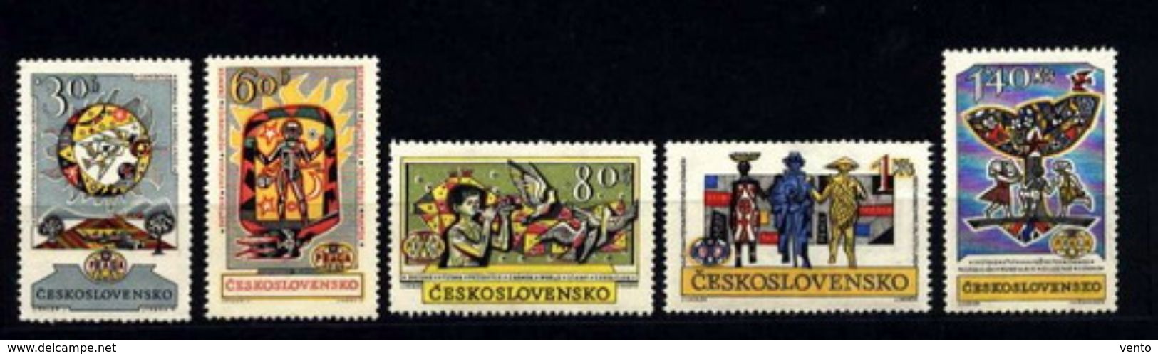 CS 1962 Mi 1355-9 ** Yt 1230-1234, Praga 1962 - Ungebraucht