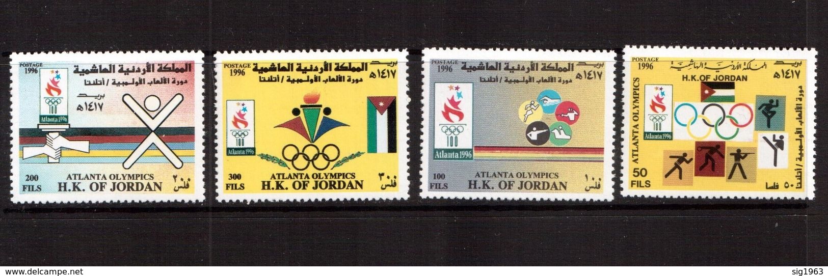 Jordan-1996,(Mi.1602-1605), Sport, Olympic-1996 - Summer 1996: Atlanta