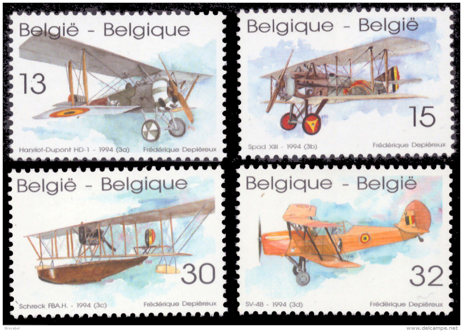 Belgium 2543/46**  Avions  MNH - Neufs