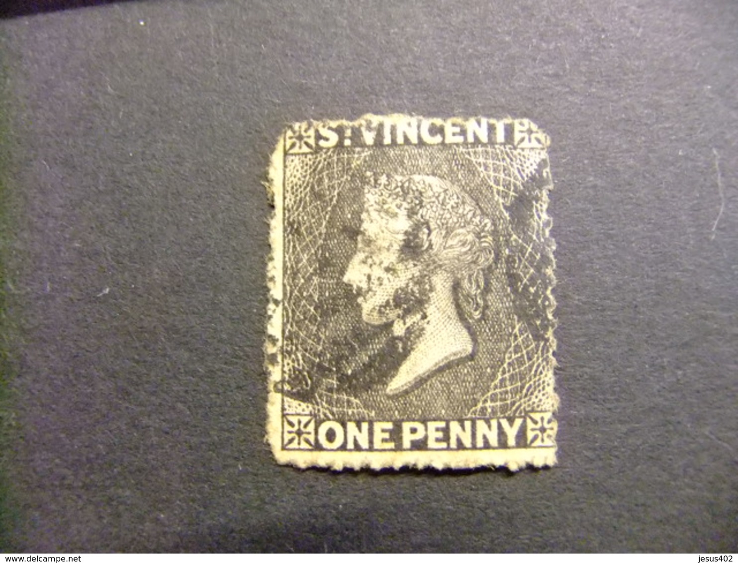 ST. VINCENT SAINT VINCENT 1872 REINE VICTORIA Yvert 19 FU - SG N 18 FU - St.Vincent (...-1979)