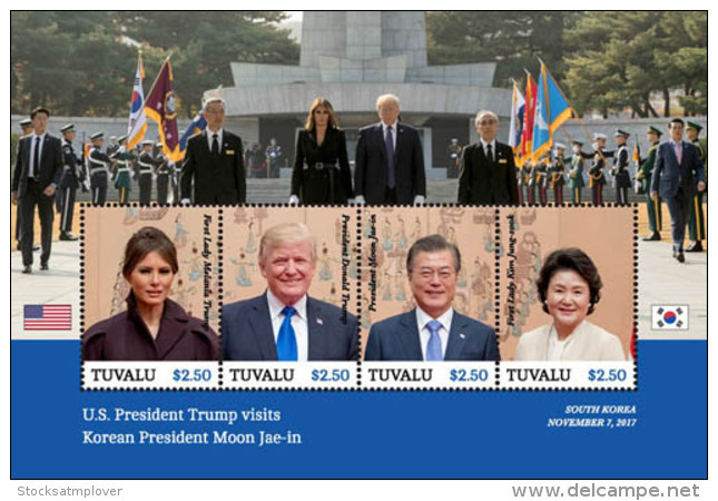 Tuvalu 2018 U.S. PRESIDENT TRUMP VISITS KOREAN PRESIDENT MOON JAE-IN  I201803 - Tuvalu