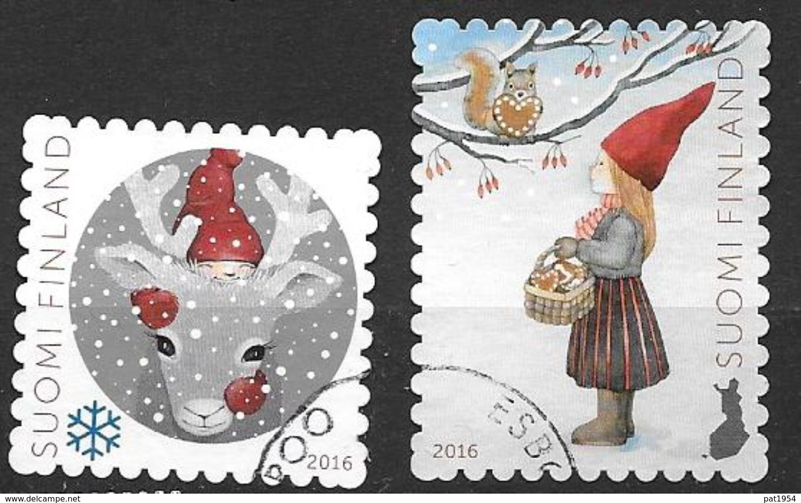 Finlande 2016 N°2444/2445 Oblitérés Noël - Used Stamps
