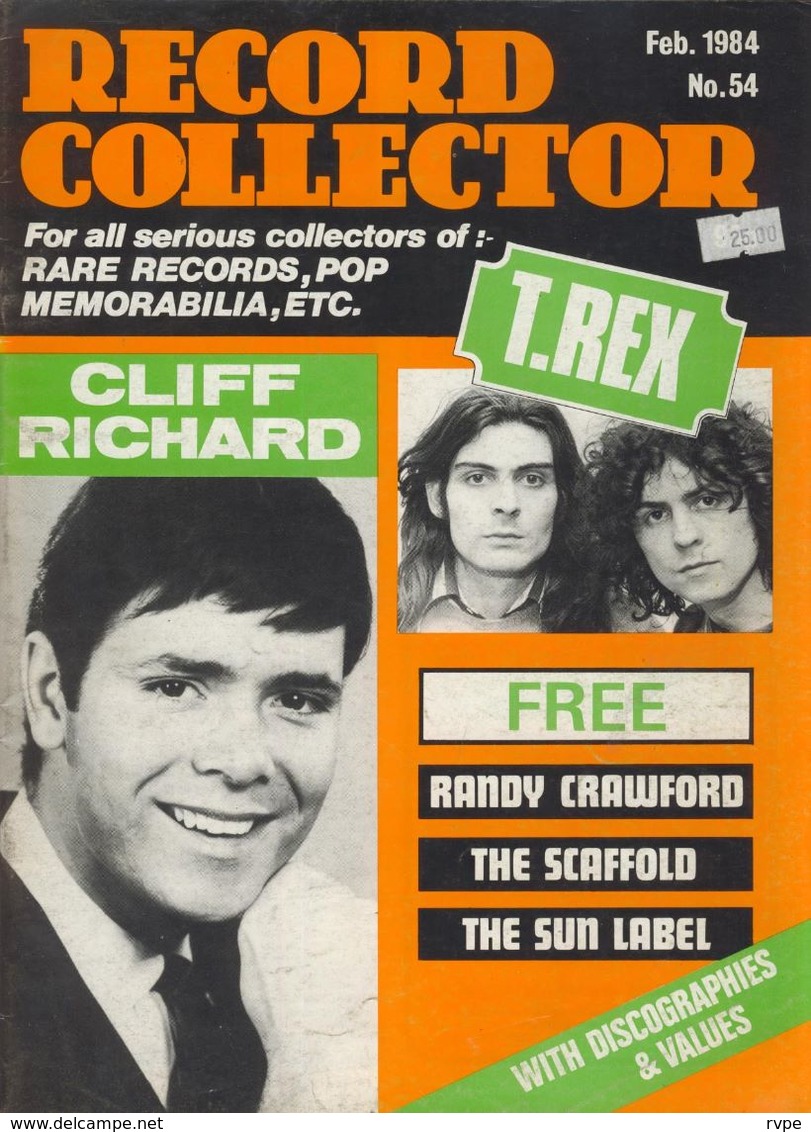 CLIFF RICHARD ,  , ETC ....REVUE ANGLAISE RECORD COLLECTOR N° 54  DE 1984 - Objets Dérivés