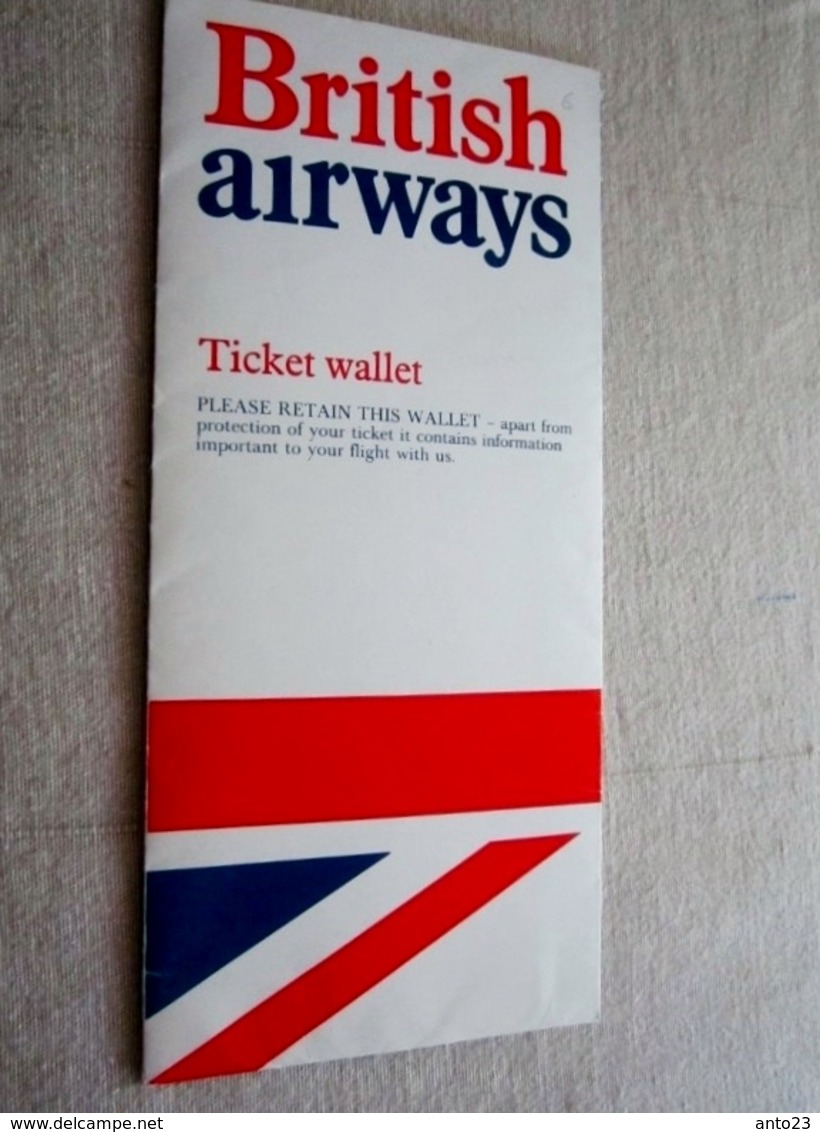 BRITISH AIRWAYS BILLET AVION  1978 CARDIFF TO PARIS AVEC COURRIER ITINÉRAIRES ET HORAIRES - Europa