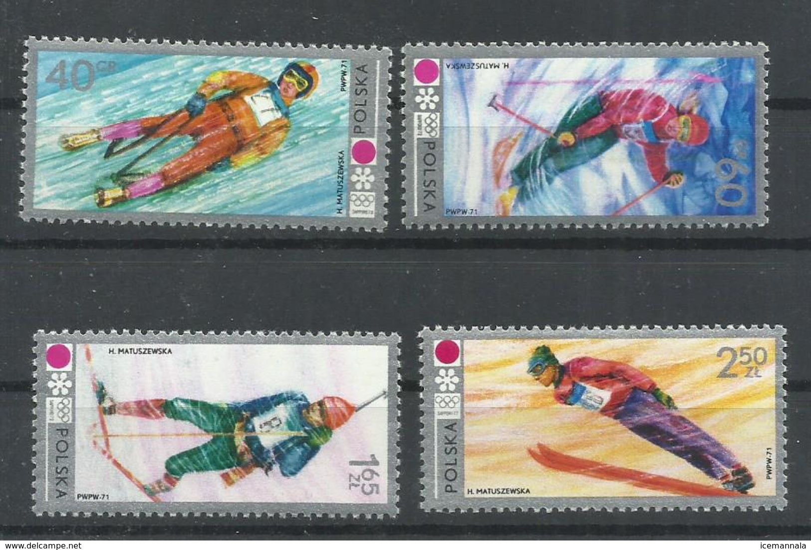 POLONIA YVERT  1989/92   MNH  ** - Winter 1972: Sapporo