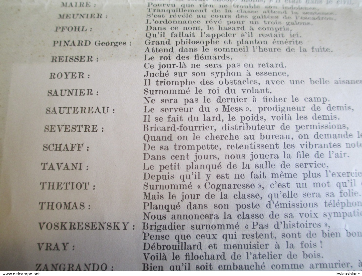 Militaria/Pére Cent/403e D.C.A./Désiré Pére Cent Baron Nhou De La Deyceha/TOUL/METZ/STRASBOURG/BELFORT/1934      VPN138 - Documentos