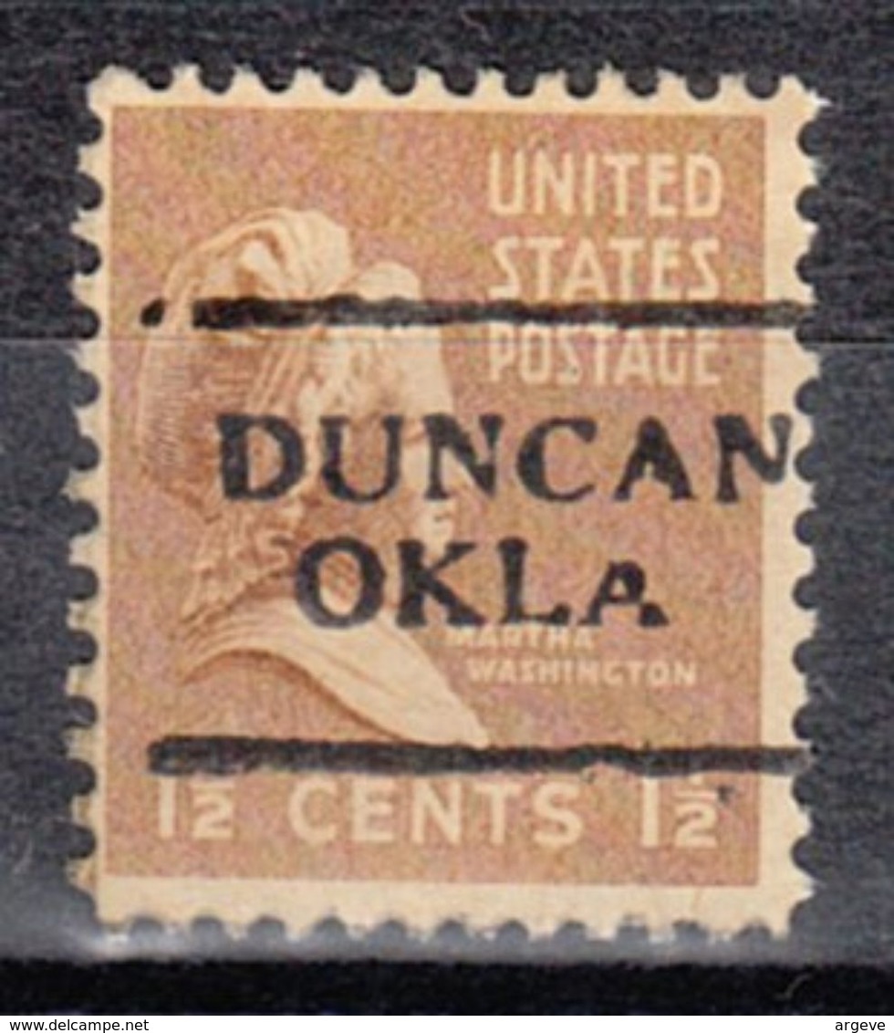 USA Precancel Vorausentwertung Preo, Locals Oklahoma, Duncan 701 - Préoblitérés