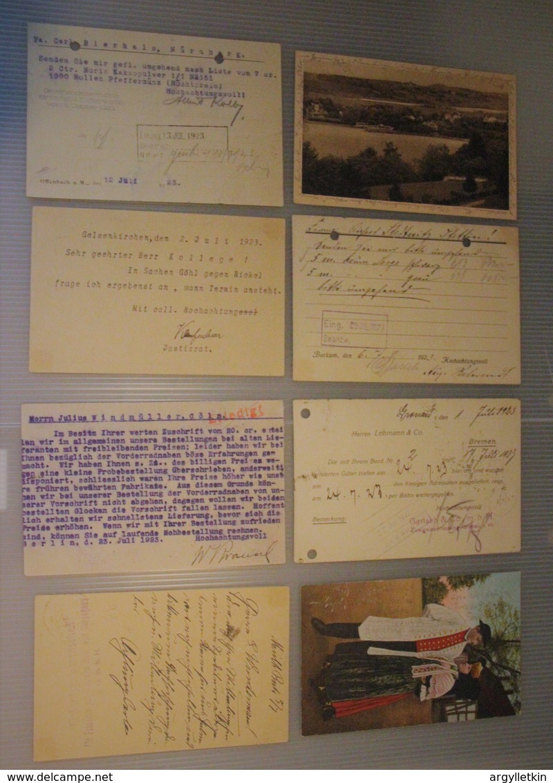 1923 GERMANY 1st JULY - 31st JULY 1923 RATE PERIOD INFLATION MAIL - Covers & Documents