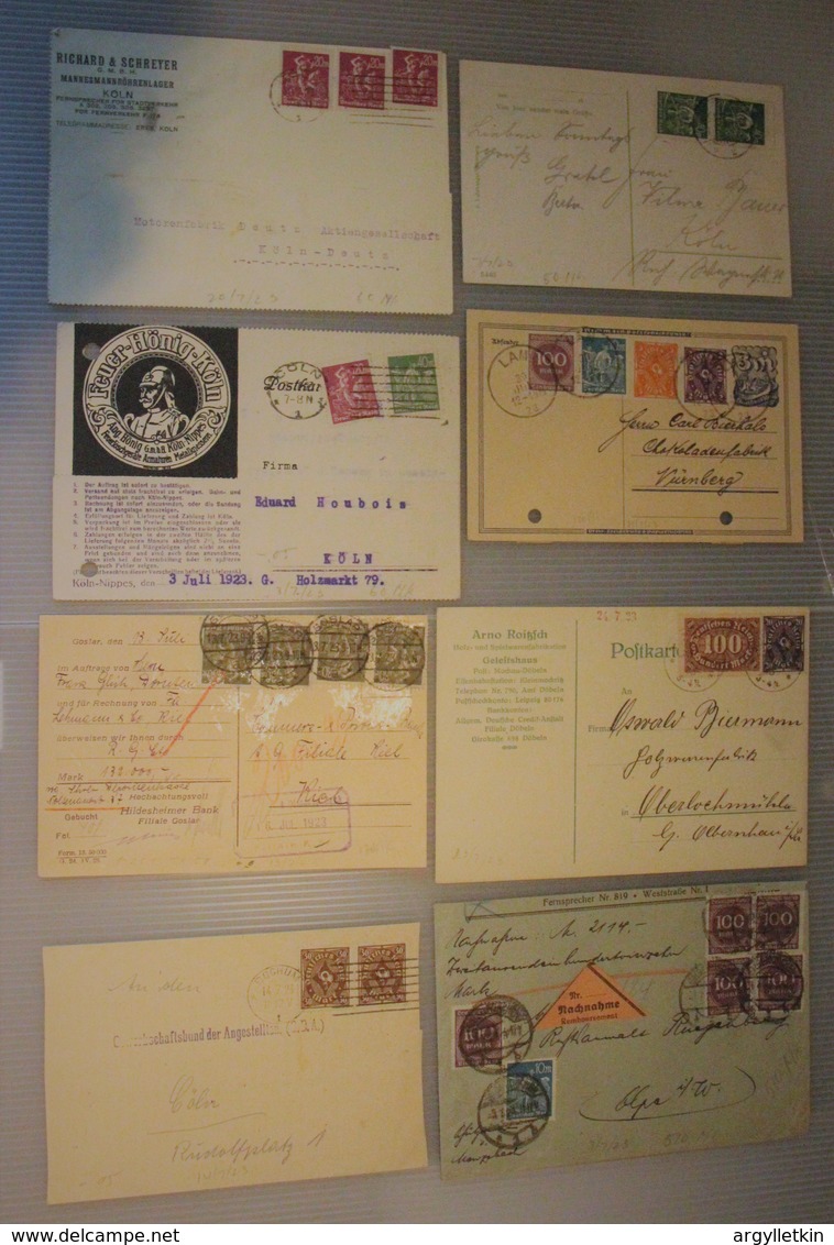 1923 GERMANY 1st JULY - 31st JULY 1923 RATE PERIOD INFLATION MAIL - Covers & Documents