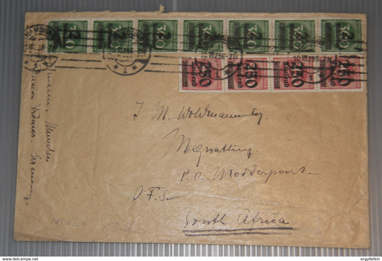 GERMANY 1923 INFLATION MAIL 10th TO 19th OCTOBER