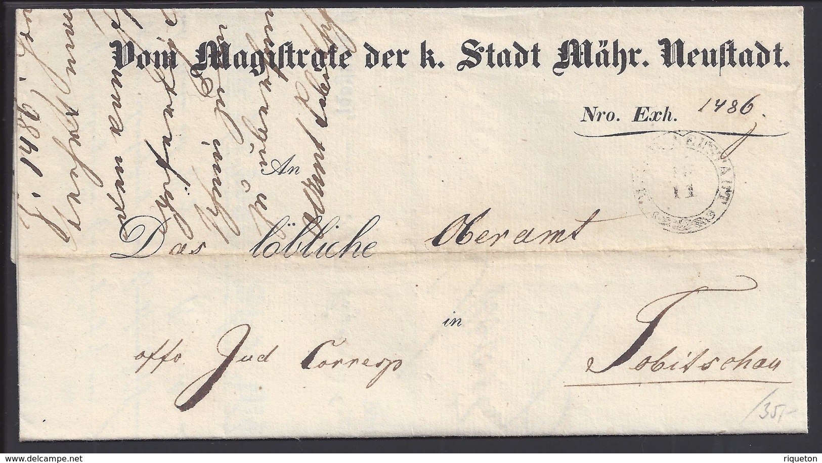 TCHECOSLOVAQUIE - 1849 - Document "Magistrature Du Roi Mahr. Neuftadt" - B/TB - - ...-1918 Préphilatélie