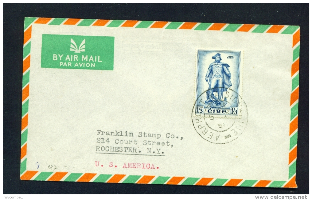 IRELAND  -  1954  Airmail Cover To The USA - Airmail