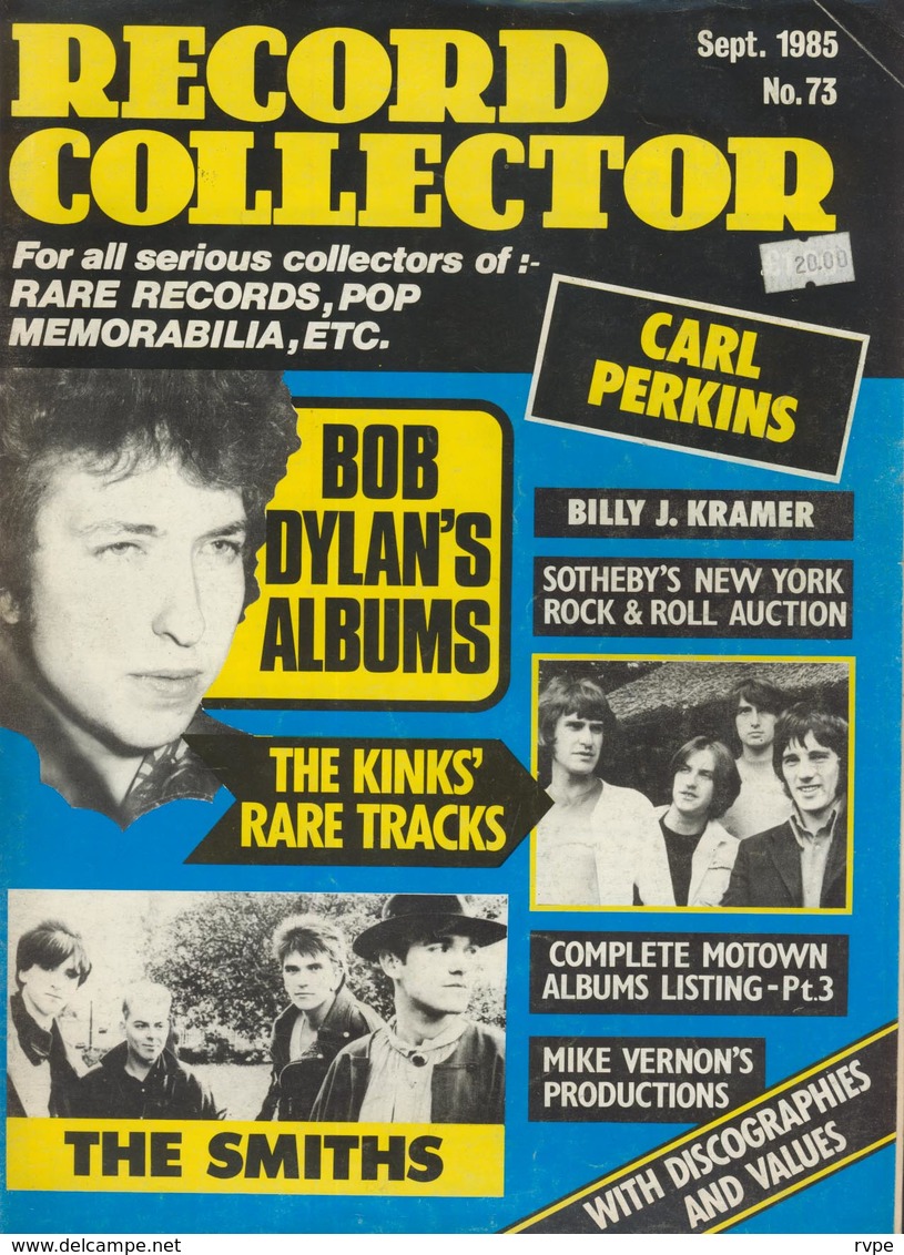 BOB DYLAN'S  ETC ....REVUE ANGLAISE RECORD COLLECTOR N° 73  De 1985 - Objets Dérivés