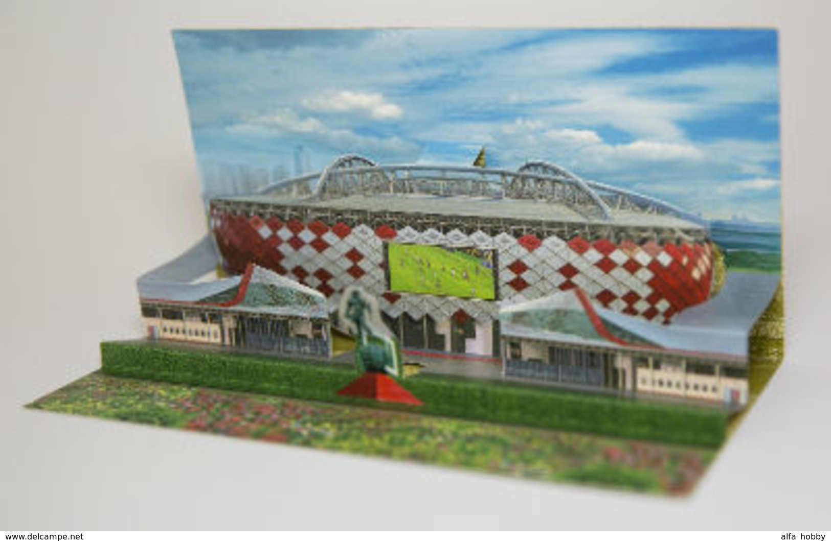 Russia,  Football 2018, Stadium SPARTAK, Stamp +3 D Special Pack - 2018 – Rusland