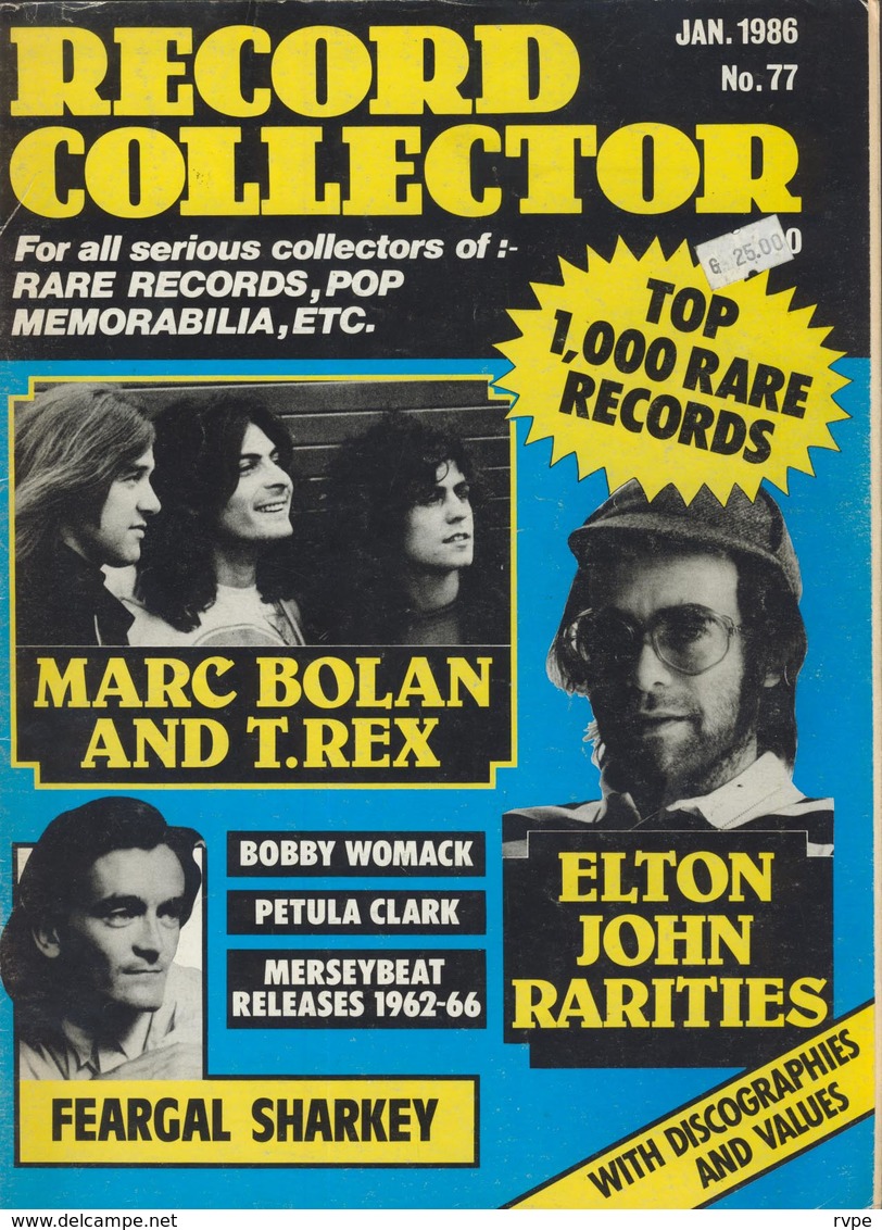 ELTON JOHN    ETC ....REVUE ANGLAISE RECORD COLLECTOR N° 77  De 1986 - Other Products